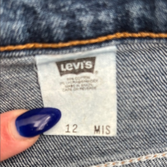 Levi's Blue Denim Shorts - Picture 4 of 6